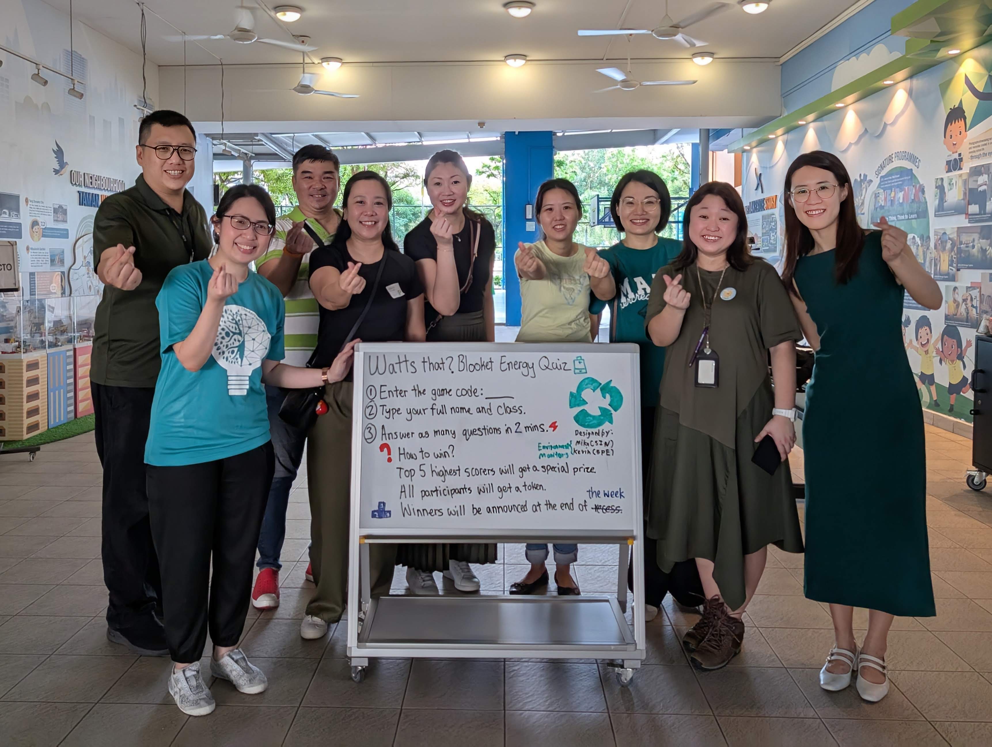 Teachers and PSG members dressed in green for Green Day